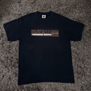 NHL Anaheim Ducks Hockey Faded Black T-shirt
